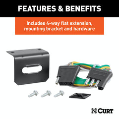 CURT 58902 Custom Towed-Vehicle RV Wiring Harness, Select Jeep Wrangler TJ