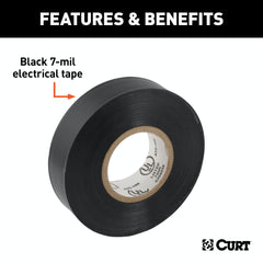 CURT 59740 3/4 Electrical Tape (60' Rolls, 10-Pack)