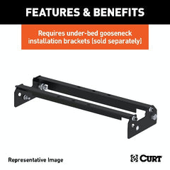 CURT 65500 Over-Bed Flat Plate Gooseneck Hitch