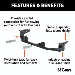 CURT 70118 Custom Tow Bar Base Plate, Select GMC Acadia