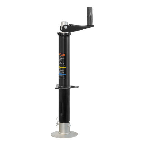 CURT 733926 Lippert Quick Drop Drill-Operated Tongue Jack, 2,000 lbs, 14" Travel