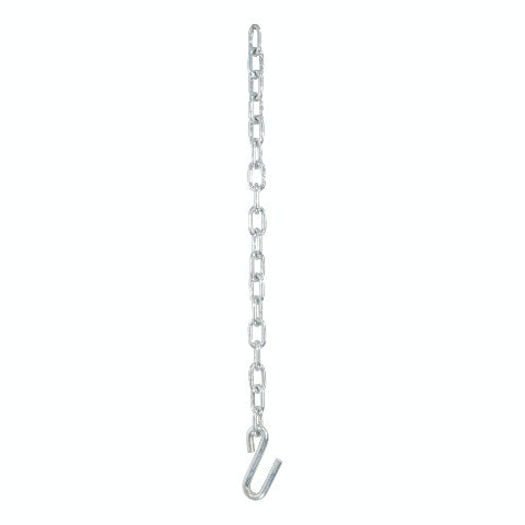 CURT 80040 27 Safety Chain with 1 S-Hook (5,000 lbs, Clear Zinc)