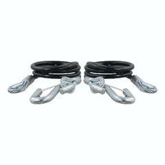 CURT 80151 44-1/2 Safety Cables with 2 Snap Hooks (5,000 lbs, Vinyl-Coated, 2-Pack)