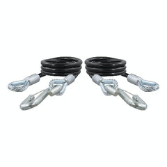 CURT 80176 44 Safety Cables with 2 Snap Hooks (7,500 lbs, Vinyl-Coated, 2-Pack)