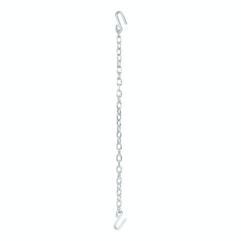 CURT 80301 48 Safety Chain with 2 S-Hooks (7,000 lbs, Clear Zinc)