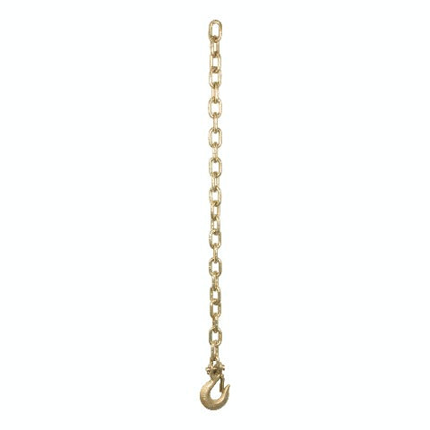 CURT 80304 35 Safety Chain with 1 Clevis Hook (18,800 lbs, Yellow Zinc)