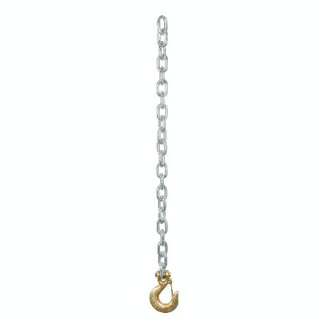 CURT 80315 35 Safety Chain with 1 Clevis Hook (16,200 lbs, Yellow Zinc)