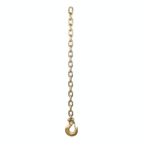 CURT 80316 35 Safety Chain with 1 Clevis Hook (24,000 lbs, Yellow Zinc)