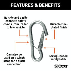 CURT 81266 3/8 Snap Hook (2,000 lbs.)