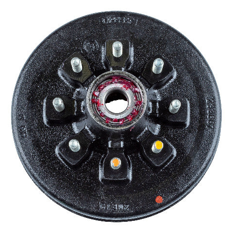 CURT 814204 RV Brake Drum Hub Assembly for 7,000-lb. Axle - 8 on 6.5", 9/16" Stud (Fully Assembled)