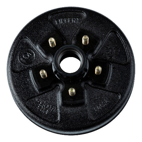 CURT 814210 10" Brake Drum Hub Assembly for 3,500-lb. Axle - 5 on 4.5", 1/2" Stud (with Bearing Cone Kit)