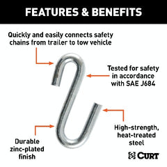 CURT 81640 Certified 13/32 S-Hook (3,500 lbs.)