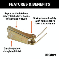 CURT 81999 Replacement Clevis Hook Safety Latch (Fits #81950 or #81960)