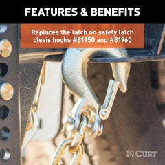 CURT 81999 Replacement Clevis Hook Safety Latch (Fits #81950 or #81960)