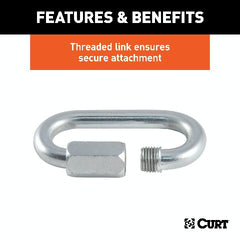 CURT 82903 5/16 Quick Links (8,800 lbs. Breaking Strength, 2-Pack)