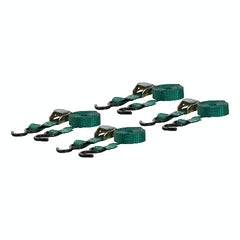 CURT 83016 16' Dark Green Cargo Straps with S-Hooks (300 lbs, 4-Pack)