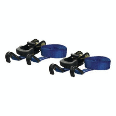 CURT 83020 16' Blue Cargo Straps with J-Hooks (733 lbs, 2-Pack)