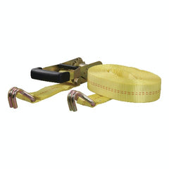 CURT 83047 27' Yellow Cargo Strap with J-Hooks (3,333 lbs.)