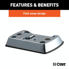 CURT 83061 Fold-Away Rope Hook (1,200 lbs, Packaged)