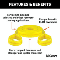 CURT 83066 2 x 30' Tow Strap (9,000 lbs. GVW)