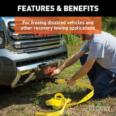 CURT 83066 2 x 30' Tow Strap (9,000 lbs. GVW)