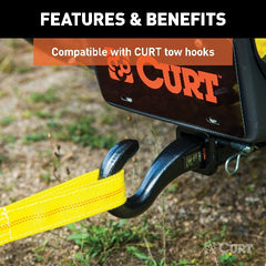 CURT 83066 2 x 30' Tow Strap (9,000 lbs. GVW)