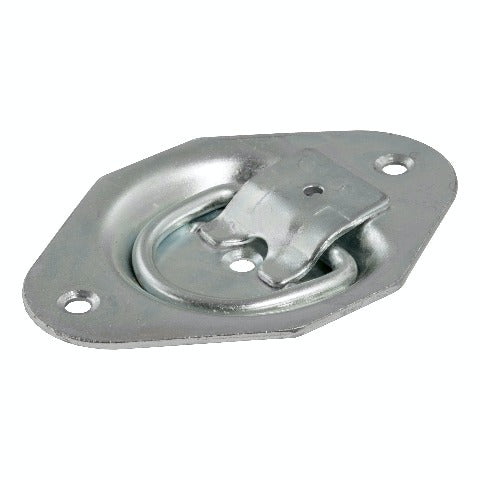 CURT 83601 1-3/8 x 1-7/8 Recessed Tie-Down Ring (1,200 lbs, Clear Zinc)