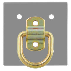 CURT 83740 3 x 3 Surface-Mounted Tie-Down D-Ring (3,600 lbs, Yellow Zinc)