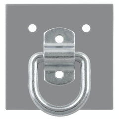CURT 83742 3 x 3 Surface-Mounted Tie-Down D-Ring (3,600 lbs, Clear Zinc)