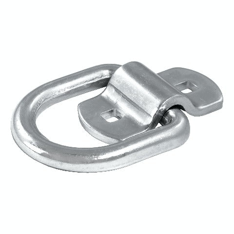 CURT 83742 3 x 3 Surface-Mounted Tie-Down D-Ring (3,600 lbs, Clear Zinc)