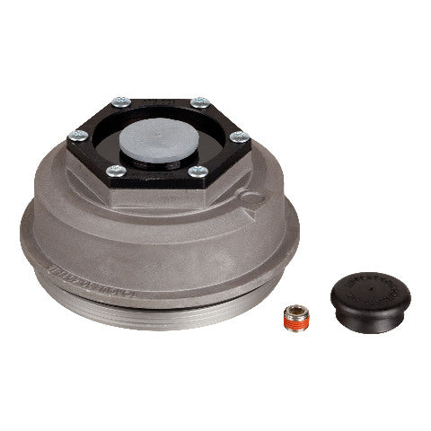 CURT 85373829 Trailer Axle Oil and Dust Cap with Set Screw - 10,000 to 16,000 lbs. Black