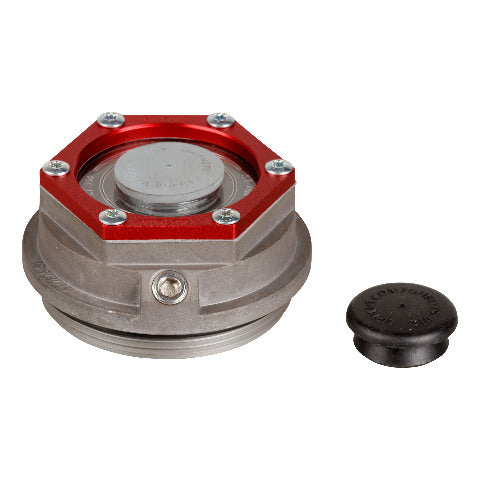 CURT 85373928 Trailer Axle Oil and Dust Cap with Set Screw - 8,000 lbs. Clear