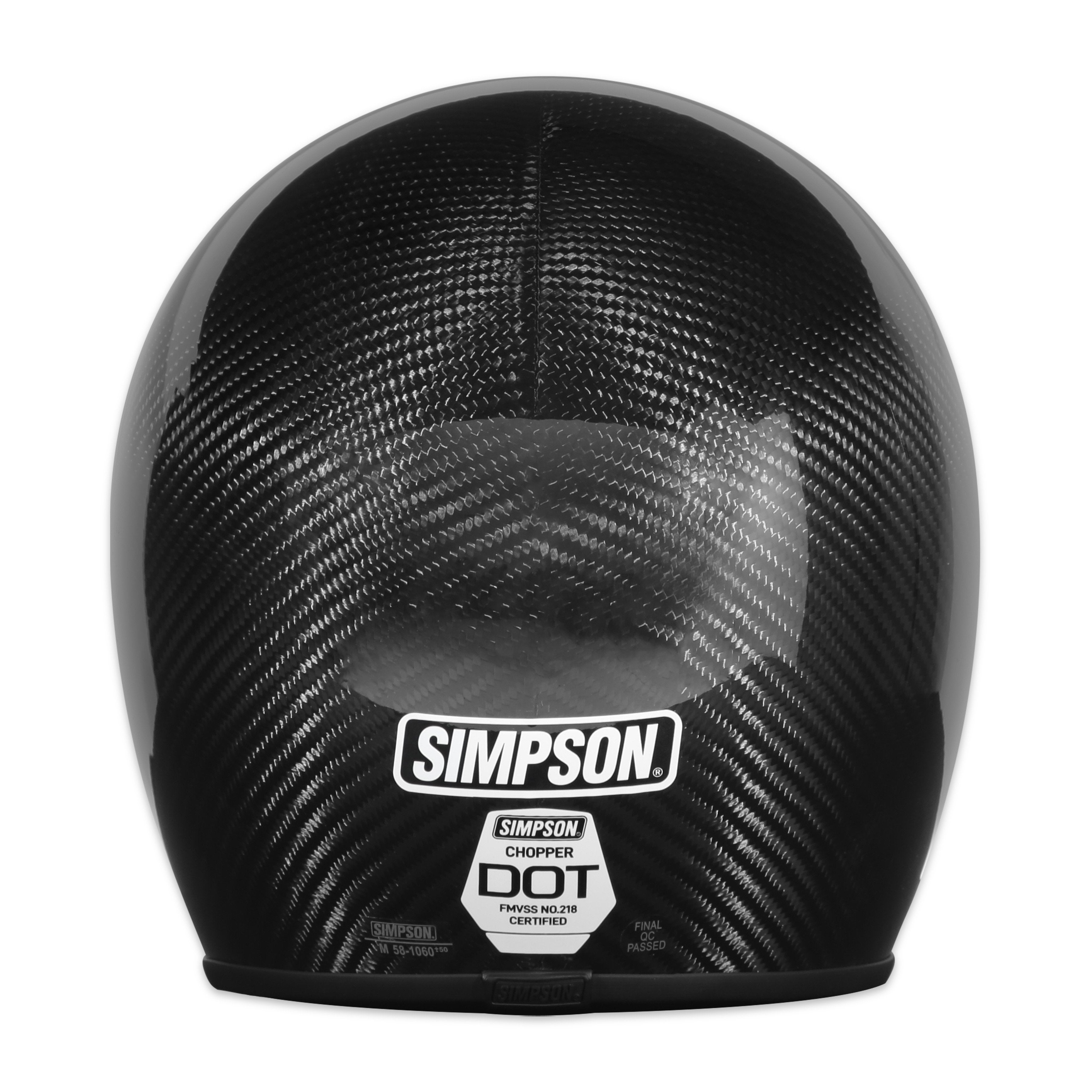 Simpson CHOPCSM MOTORCYCLE CHOPPER HELMET - CARBON FIBER