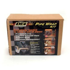 Design Engineering, Inc. 10330 Motorcycle Exhaust Wrap Kit (Black wrap w/Black HT Silicone Coating)
