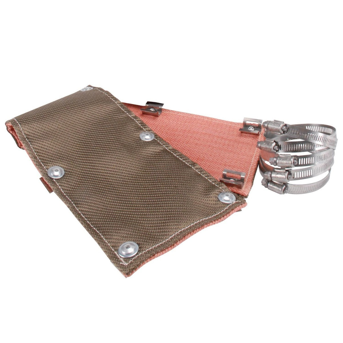 Design Engineering, Inc. 10452 Pipe Shield 6 w x 3ft - with Stainless Steel Clamps -  Titanium