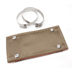 Design Engineering, Inc. 10453 Pipe Shield 4 w x 8 - with Stainless Steel Clamps -  Titanium