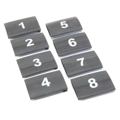 Design Engineering, Inc. 10849 Wire Markers 8 pc set numbered 1-8 - Black