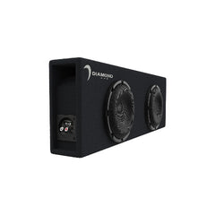 Diamond Audio DES Series Dual 8" Slot Vented Active Subwoofer Enclosure DESMB8DA