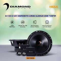 Diamond Audio 6.5" HEX Series Coaxial Speakers H65A