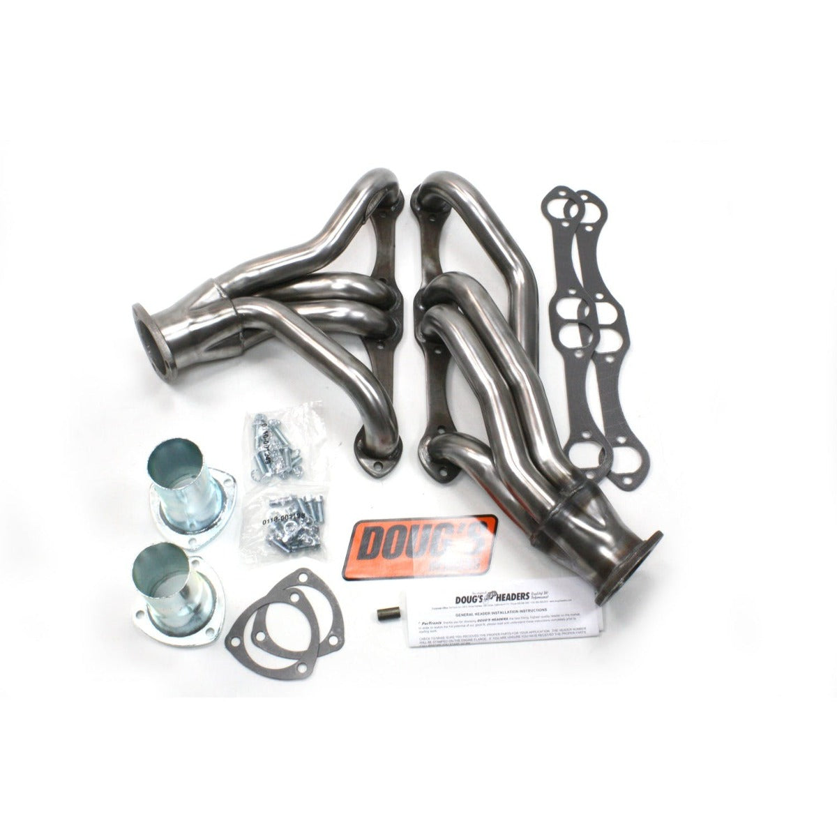Doug's Headers D305-R 1 5/8 4-Tube Shorty Header Raw Steel