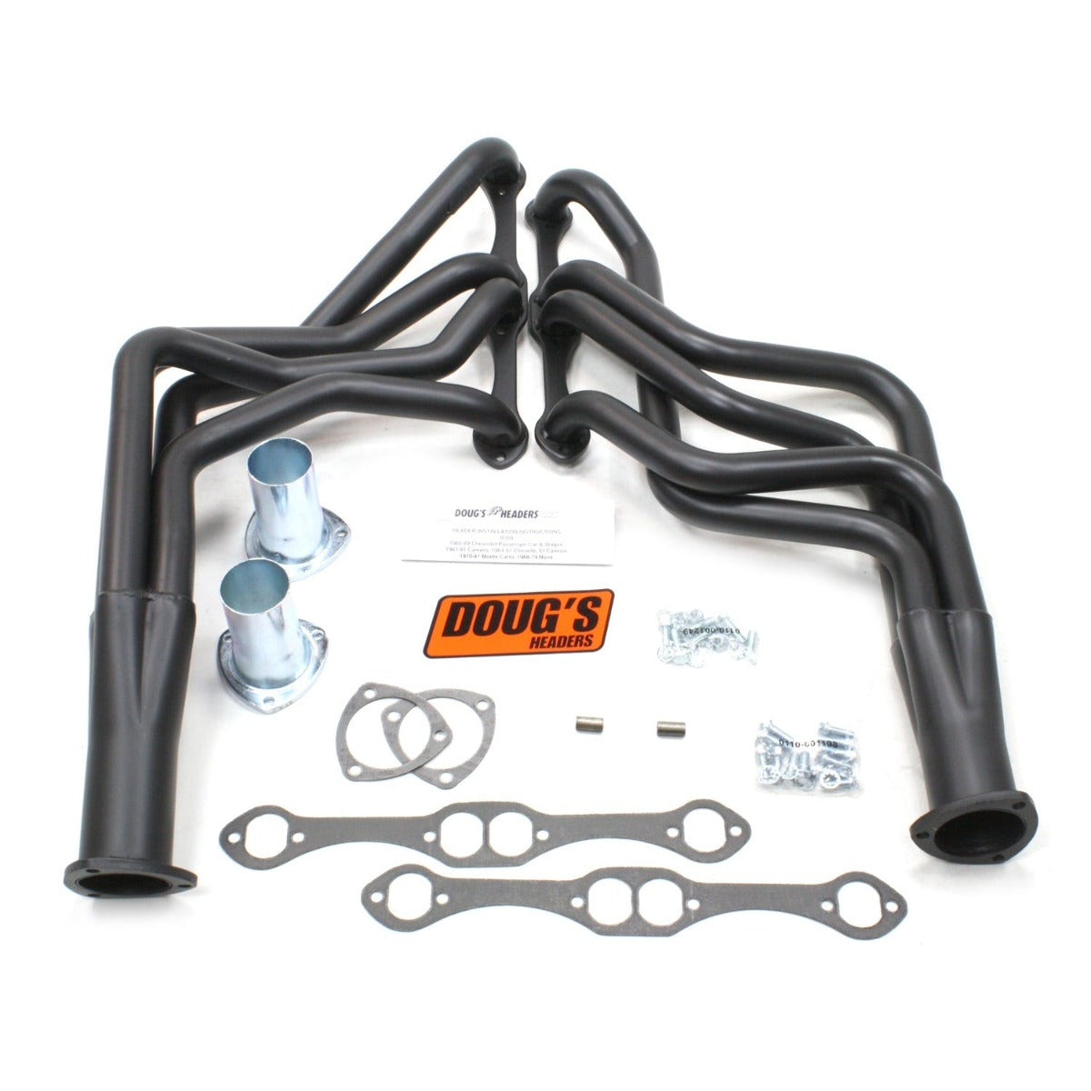 Doug's Headers D308-B 1 5/8 4-Tube Full Length Header Hi-Temp Black Coating