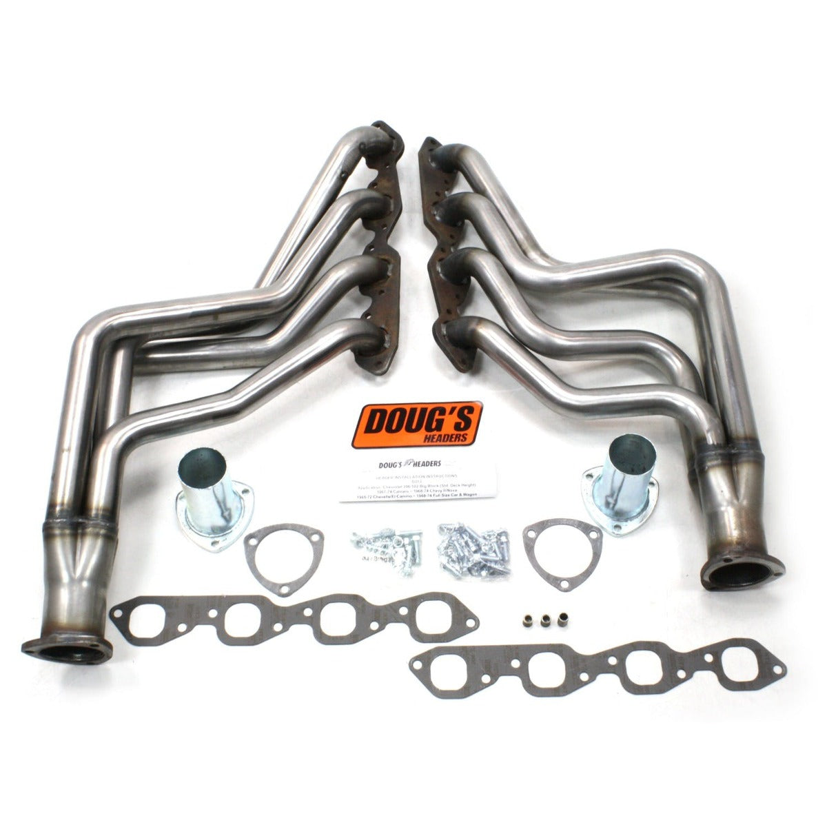 Doug's Headers D313-R 1 3/4 4-Tube Full Length Header Raw Steel