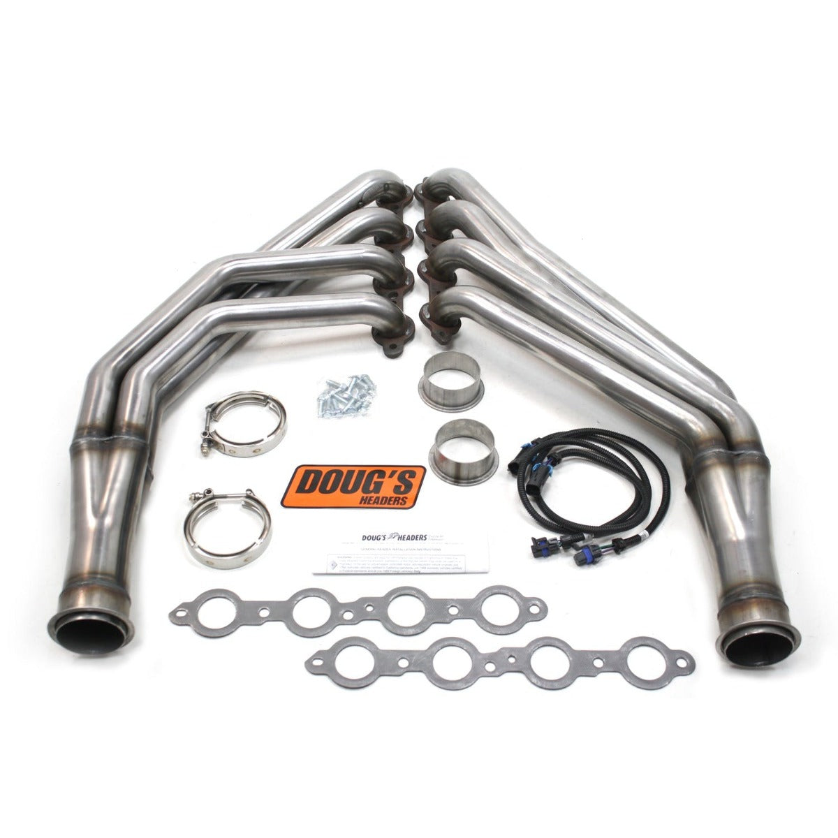 Doug's Headers D314-R 1 7/8 4-Tube Full Length Header Raw Steel