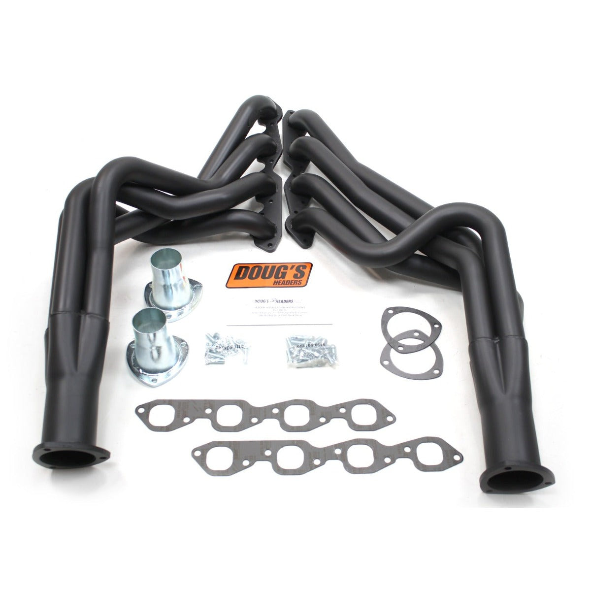 Doug's Headers D325-B 2 4-Tube Full Length Header Hi-Temp Black Coating