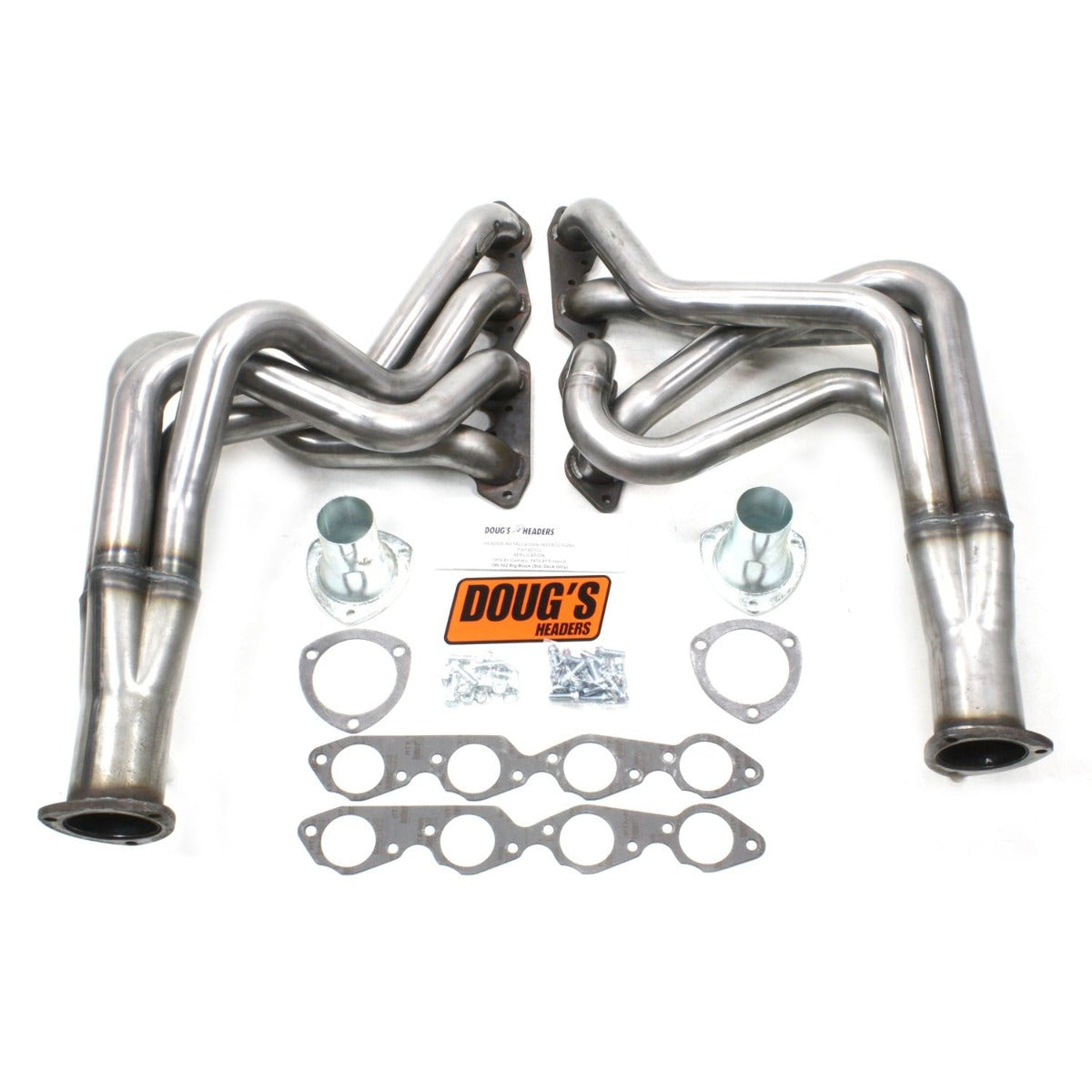 Doug's Headers D332-R 2 1/8 4-Tube Full Length Header Raw Steel