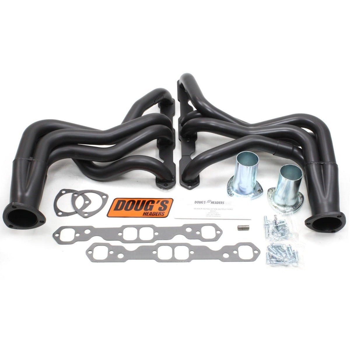 Doug's Headers D3321-B 1 3/4 4-Tube Full Length Header Hi-Temp Black Coating