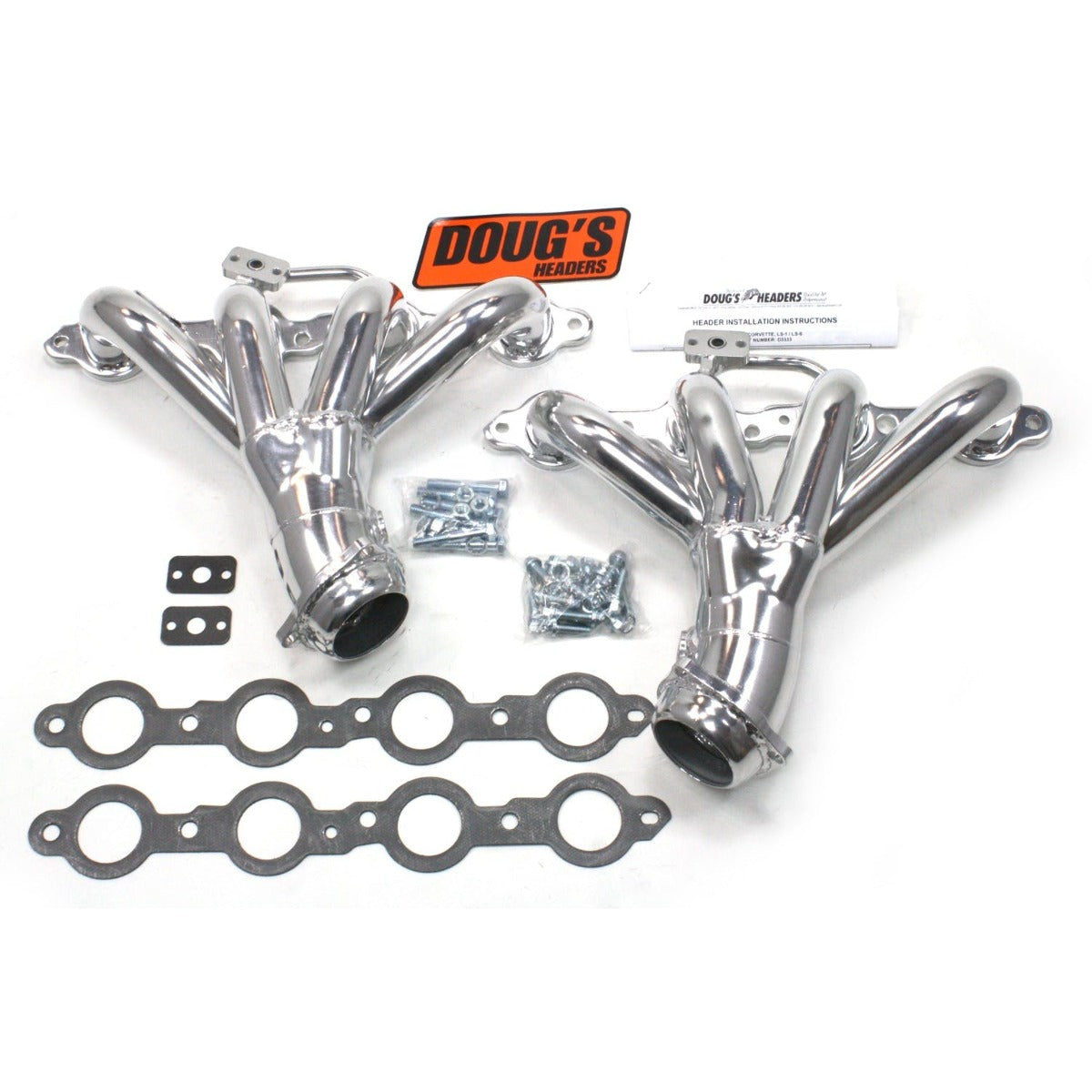 Doug's Headers D3333 1 3/4 4-Tube Manifold Replacement Header Metallic Ceramic Coating