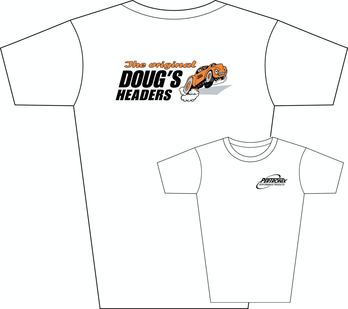 Doug's Headers D3343 1 3/4 4-Tube Shorty Header Metallic Ceramic Coating