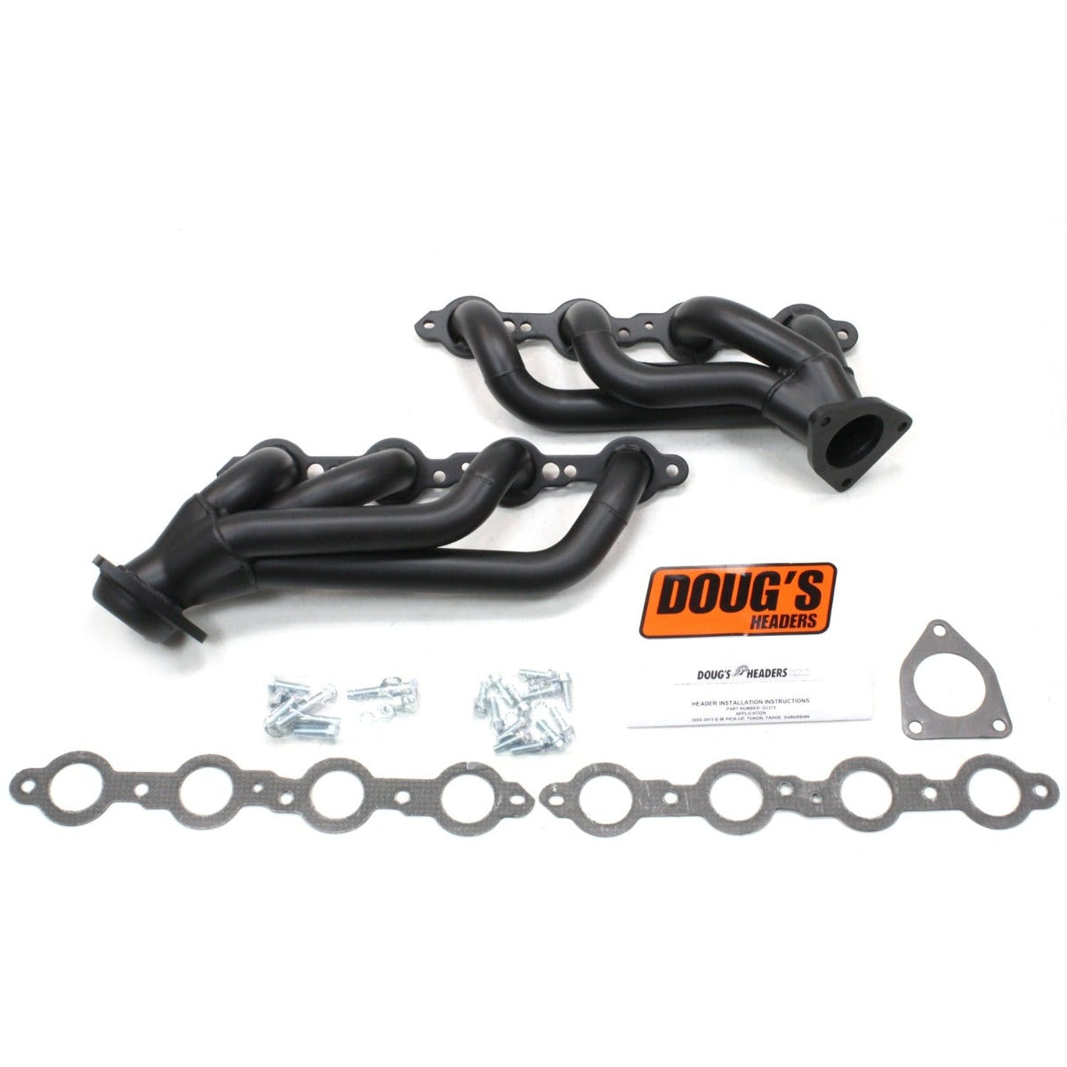 Doug's Headers D3373-B 1 5/8 4-Tube Manifold Replacement Header Hi-Temp Black Coating