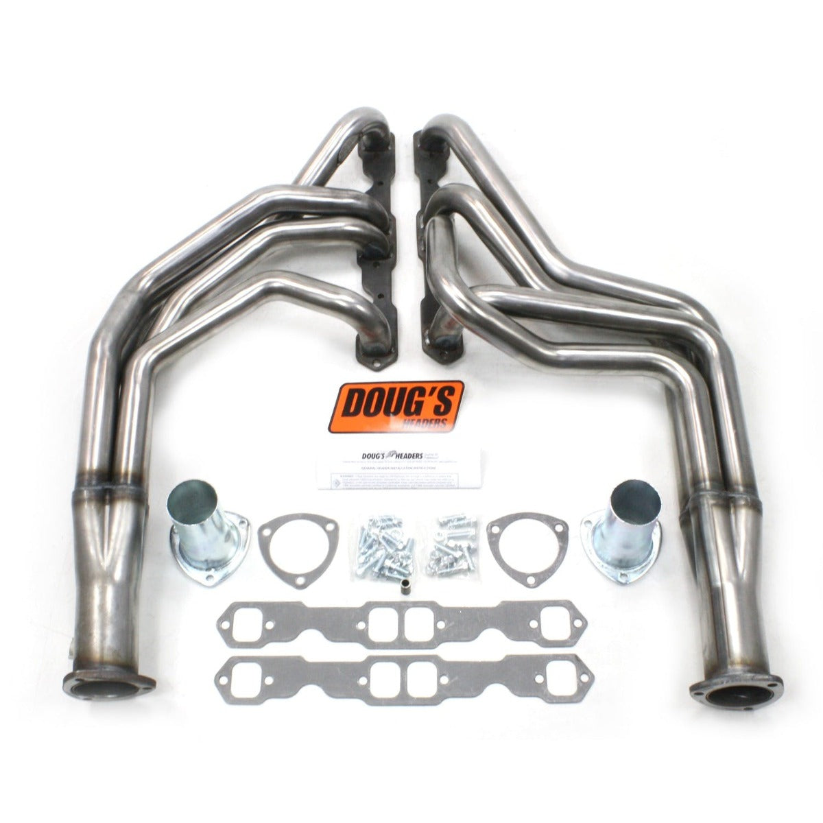 Doug's Headers D353-R 1 3/4 4-Tube Full Length Header Raw Steel;